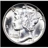 Image 2 : 1943-p Mercury Dime 10c Grades GEM++ Unc