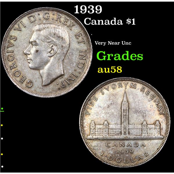 1939 Canada Dollar $1 Grades Choice AU/BU Slider