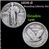 Image 1 : 1928-d Standing Liberty Quarter 25c Grades vg+
