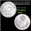 Image 1 : 1958 Denmark 10 Ore KM-841.2 Grades GEM Unc