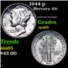 Image 1 : 1944-p Mercury Dime 10c Grades GEM Unc
