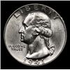 Image 2 : 1941-p Washington Quarter 25c Grades GEM+ Unc