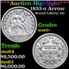 Image 1 : ***Auction Highlight*** 1853-o Arrow Seated Liberty Dime 10c Graded ms63+ BY SEGS (fc)