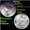 Image 1 : 1923-p Peace Dollar $1 Grades Choice Unc