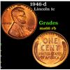 Image 1 : 1946-d Lincoln Cent 1c Grades GEM+ Unc RB