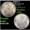 Image 1 : 1883-o Morgan Dollar $1 Grades GEM Unc