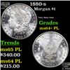 Image 1 : 1880-s Morgan Dollar $1 Grades Choice Unc+ PL