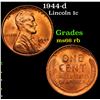 Image 1 : 1944-d Lincoln Cent 1c Grades GEM+ Unc RB