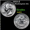 Image 1 : 1953-d Washington Quarter 25c Grades Choice Unc