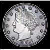 Image 2 : 1902 Liberty Nickel 5c Grades Select Unc