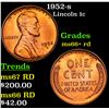 Image 1 : 1952-s Lincoln Cent 1c Grades GEM++ RD