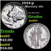 Image 1 : 1944-p Mercury Dime 10c Grades Choice+ Unc