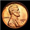 Image 2 : 1951-d Lincoln Cent 1c Grades GEM Unc RD