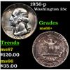 Image 1 : 1956-p Washington Quarter 25c Grades GEM++ Unc