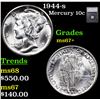 Image 1 : 1944-s Mercury Dime 10c Graded ms67+ BY SEGS