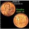 Image 1 : 1944-d Lincoln Cent 1c Grades Gem+ Unc RB