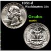 Image 1 : 1951-d Washington Quarter 25c Grades Choice Unc