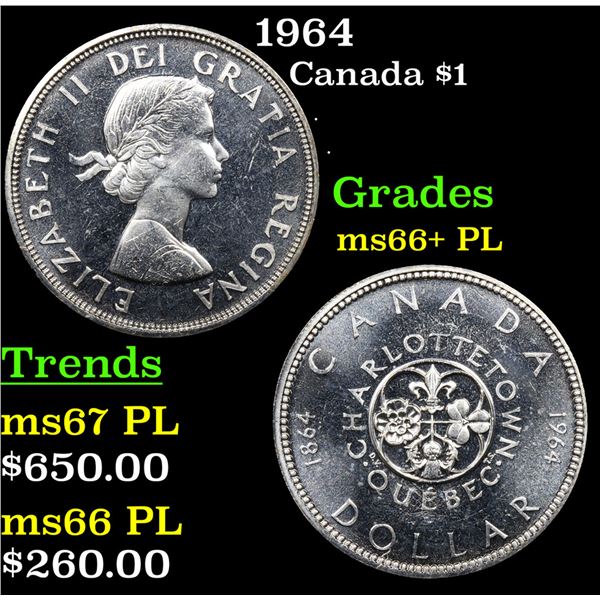 1964 Canada Dollar $1 Grades GEM++ PL
