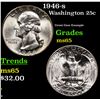 Image 1 : 1946-s Washington Quarter 25c Grades GEM Unc