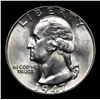 Image 2 : 1947-p Washington Quarter 25c Grades GEM Unc