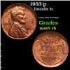 Image 1 : 1953-p Lincoln Cent 1c Grades GEM Unc RB