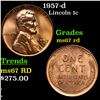 Image 1 : 1957-d Lincoln Cent 1c Grades GEM++ Unc RD