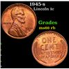 Image 1 : 1945-s Lincoln Cent 1c Grades GEM+ Unc RB