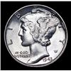 Image 2 : 1943-p Mercury Dime 10c Grades GEM+ Unc