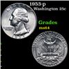 Image 1 : 1953-p Washington Quarter 25c Grades Choice Unc