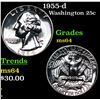 Image 1 : 1955-d Washington Quarter 25c Grades Choice Unc