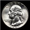 Image 2 : 1947-p Washington Quarter 25c Grades GEM++ Unc