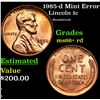 Image 1 : 1985-d Lincoln Cent Mint Error 1c Grades GEM++ RD