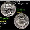 Image 1 : 1955-d Washington Quarter 25c Grades Choice Unc