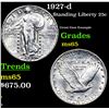 Image 1 : 1927-d Standing Liberty Quarter 25c Grades GEM Unc