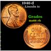 Image 1 : 1946-d Lincoln Cent 1c Grades GEM+ Unc RB