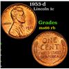 Image 1 : 1953-d Lincoln Cent 1c Grades GEM+ Unc RB