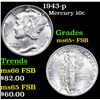 Image 1 : 1943-p Mercury Dime 10c Grades GEM+ FSB