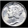 Image 2 : 1943-p Mercury Dime 10c Grades GEM+ FSB
