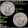 Image 1 : 1917-p Ty I Standing Liberty Quarter 25c Grades g+