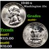 Image 1 : 1946-s Washington Quarter 25c Grades GEM++ Unc