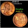 Image 1 : 1946-d Lincoln Cent 1c Grades GEM+ Unc RB