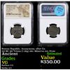 Image 1 : NGC Roman Republic, Anonymous, after Ca. 211 BC AE Triens (7.26g) obv. Minerva rev. Prow Graded VG B