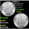 Image 1 : 1902-o Morgan Dollar $1 Grades  ms64+