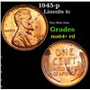 Image 1 : 1945-p Lincoln Cent 1c Grades Choice+ Unc RD