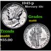 Image 1 : 1945-p Mercury Dime 10c Grades GEM+ Unc
