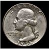 Image 2 : 1955-p Washington Quarter 25c Grades GEM+ Unc