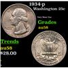 Image 1 : 1934-p Washington Quarter 25c Grades Choice AU/BU Slider