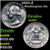 Image 1 : 1955-d Washington Quarter 25c Grades GEM+ Unc
