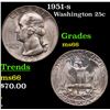 Image 1 : 1951-s Washington Quarter 25c Grades GEM+ Unc