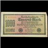 Image 2 : 1922 Germany (Weimar Republic) 1000 Marks Post-WWI Hyperinflation Banknote P# 76g, Watermark: Vertic